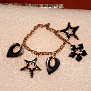 Vintage Navy Blue and Gold Bracelet